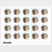Sable Sheltie Kerstmis Ronde Sticker (Vel)