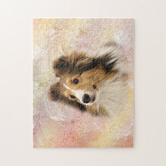 Sable Sheltie Legpuzzel (Verticaal)