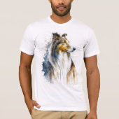 Sable Sheltie Painting T-Shirt (Voorkant)