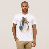 Sable Sheltie Painting T-Shirt (Voorkant volledig)
