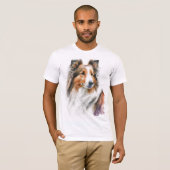 Sable Sheltie Painting T-Shirt (Voorkant volledig)