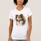 Sable Sheltie Painting T-Shirt (Voorkant)
