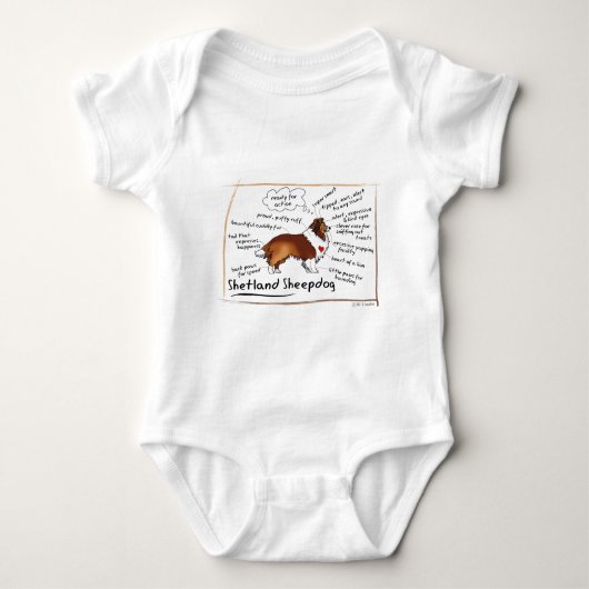 Sable Sheltie Romper (Voorkant)