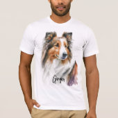 Sable Sheltie Schilderen | Gepersonaliseerd T-shirt (Voorkant)