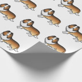 Sable Shetland Sheepdog Cartoon Dog Pattern Cadeaupapier (Hoek)