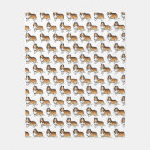 Sable Shetland Sheepdog Cartoon Dog Pattern Fleece Deken (Voorkant)