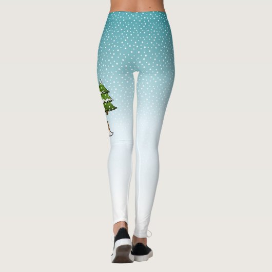 Sable Shetland Sheepdog in a Winter Forest Leggings (Achterkant)