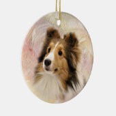 Sable Shetland Sheepdog Keramisch Ornament (Rechts)