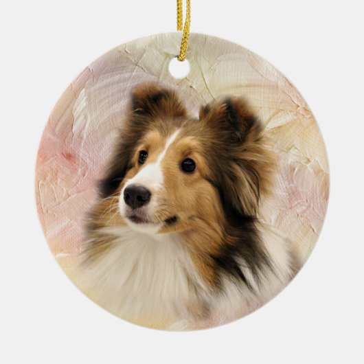 Sable Shetland Sheepdog Keramisch Ornament (Voorkant)