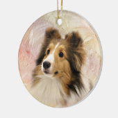 Sable Shetland Sheepdog Keramisch Ornament (Links)