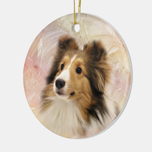 Sable Shetland Sheepdog Keramisch Ornament (Links)