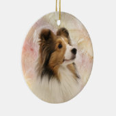 Sable Shetland Sheepdog Keramisch Ornament (Rechts)