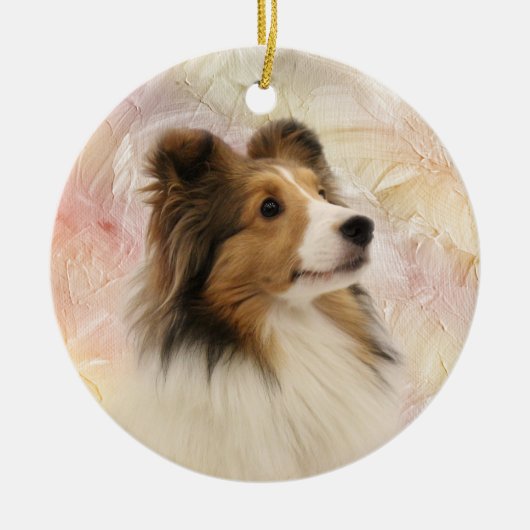 Sable Shetland Sheepdog Keramisch Ornament (Voorkant)