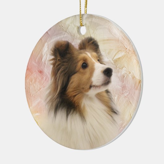 Sable Shetland Sheepdog Keramisch Ornament (Links)