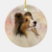 Sable Shetland Sheepdog Keramisch Ornament (Achterkant)