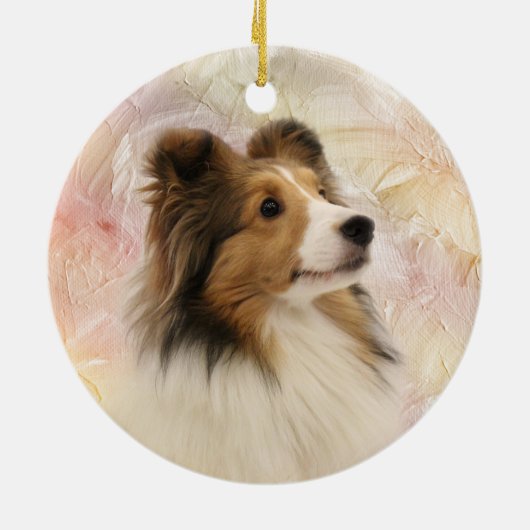 Sable Shetland Sheepdog Keramisch Ornament (Achterkant)
