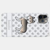 Sable Siberische Husky Cartoon Hond & Naam Case-Mate iPhone Case (Achterkant (horizontaal))