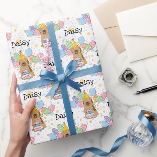 Sable Tibetaanse Terriër Hond Verjaardag Cadeaupapier (Geschenken)