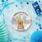 Sable Tibetaanse Terriër Verjaardagsfeestje Papier Papieren Bordje (Feest)