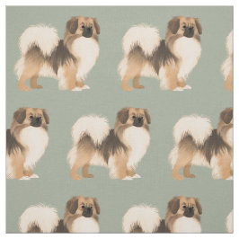 Sable Tibetan Spaniel Fabric Stof