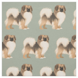 Sable Tibetan Spaniel Fabric Stof