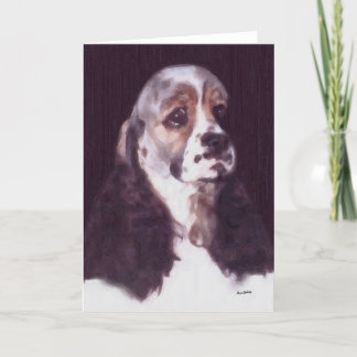 Sable/White Cocker Spaniel wenskaart Kaart