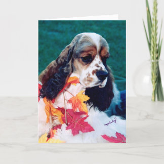 Sable witte Cocker Spaniel Kaart