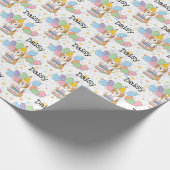 Sable Witte Tibetaanse Terriër Hond Verjaardag Cadeaupapier (Hoek)