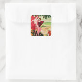 Sables d'or Les Pins Vierkante Sticker (Tas)