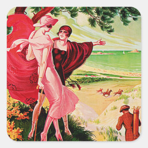 Sables d'or Les Pins Vierkante Sticker
