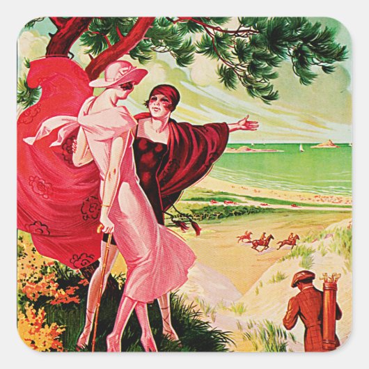 Sables d'Or les Pins Vierkante Sticker (Voorkant)