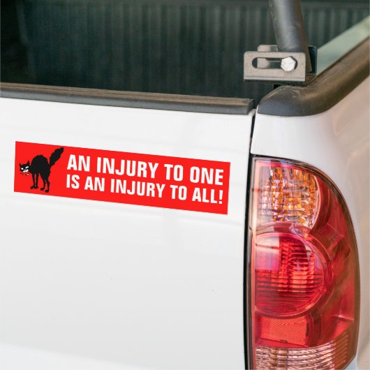 Sabo-Tabby: Schade aan de hele arbeidslang Bumpersticker (Op Truck)