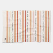 Sabor Boricua gestreepte keukenhanddoek (Horizontaal)