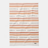 Sabor Boricua gestreepte keukenhanddoek (Verticaal)
