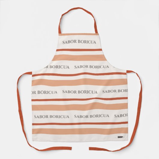 Sabor Boricua Keuken Schort (Voorkant)