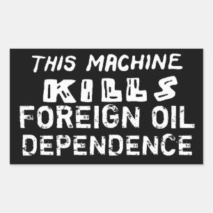 Sabotage Sticker: afhankelijkheid van buitenlandse Rechthoekige Sticker