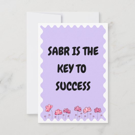 Sabr is de sleutel tot succes Inspirerende islamit Kaart (Voorkant)
