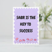 Sabr is de sleutel tot succes Inspirerende islamit Kaart (Staand voorkant)