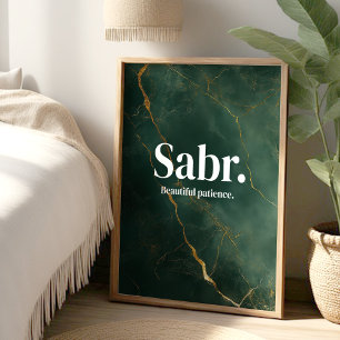 Sabr – Islamitische Geduldige Quote Muurposter Poster