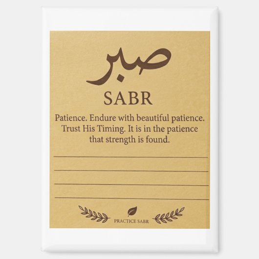 Sabr-plaknotitie Magneet (Voorkant)