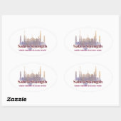 Sabr Strength is een dagelijkse herinnering in een Ovale Sticker (Vel)