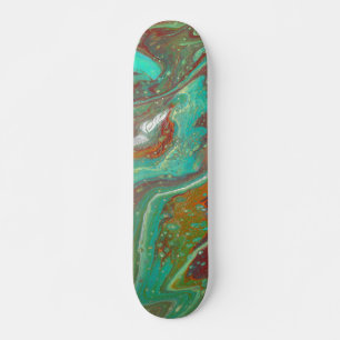 Sabre Dance 3 Groen Rood Abstract Skateboard Deck
