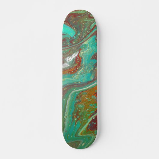 Sabre Dance 3 Groen Rood Abstract Skateboard Deck (Voorkant)
