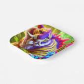 Sabre Tooth Tiger Art Papieren Bordje (Gebogen)