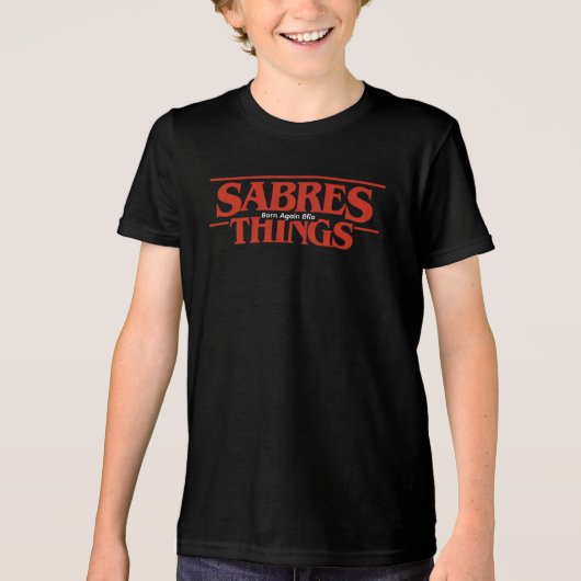Sabres Herboren Bflo Dingen Tri-Blend Shirt (Voorkant)