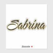 Sabrina black gold Lettering Aufkleber Sticker (Vel)