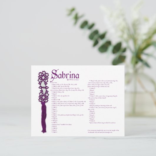 Sabrina Briefkaart (Staand voorkant)