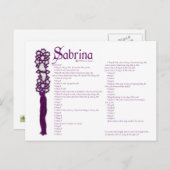 Sabrina Briefkaart (Voorkant / Achterkant)