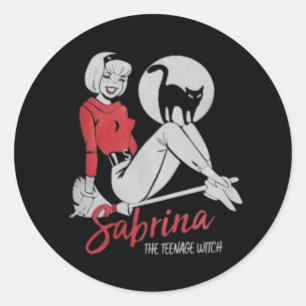 Sabrina de Teenage Heks T-Shirt Ronde Sticker