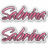 Sabrina faded pink Aufkleber Sticker Stickerset (Voorkant)